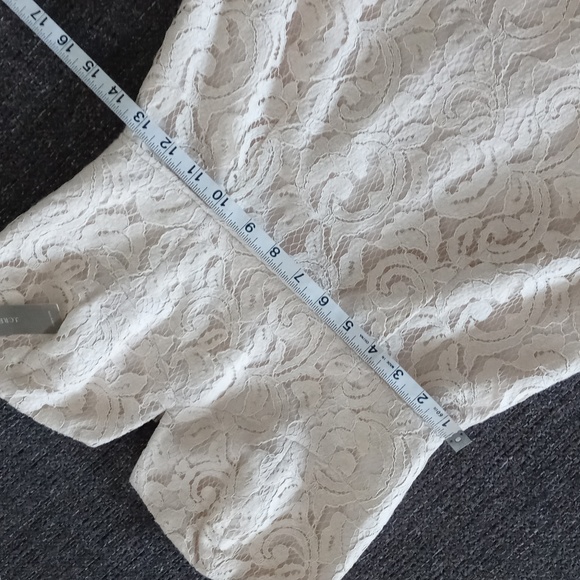 🆕️ 🍾J. Crew🍾 - Champagne "Leavers Lace" Strapless Cathleen Sheath Dress - Picture 10 of 12
